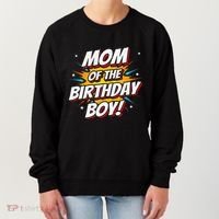 Superhero Party Comics Birthday Mom Of Birthday Boy Women's Sweatshirt thumb 0