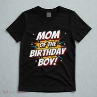 Superhero Party Comics Birthday Mom Of Birthday Boy T-Shirt thumb 5