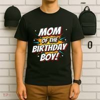 Superhero Party Comics Birthday Mom Of Birthday Boy T-Shirt thumb 6