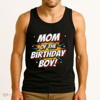 Superhero Party Comics Birthday Mom Of Birthday Boy Tank Top thumb 3