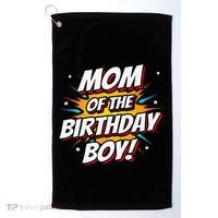 Superhero Party Comics Birthday Mom Of Birthday Boy Golf Towel thumb 0