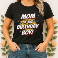 Superhero Party Comics Birthday Mom Of Birthday Boy Women's T-Shirt thumb 2