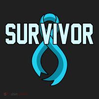 Survivor Prostate Cancer Awareness Blue Ribbon Graphic Gift Women's Sweatshirt thumb 2