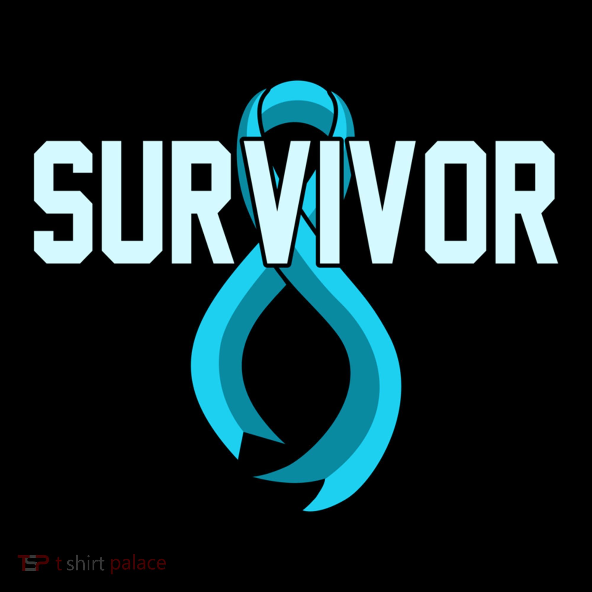 Survivor Prostate Cancer Awareness Blue Ribbon Graphic Gift Coffee Mug
