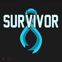 Survivor Prostate Cancer Awareness Blue Ribbon Graphic Gift Women's Hoodie thumb 2