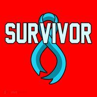 Survivor Prostate Cancer Awareness Blue Ribbon Graphic Gift Santa Hat thumb 1