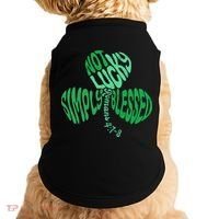 St Patrick's Clover Day Not Lucky Simply Blessed Romans 4:7-8 Doggie Tank thumb 0