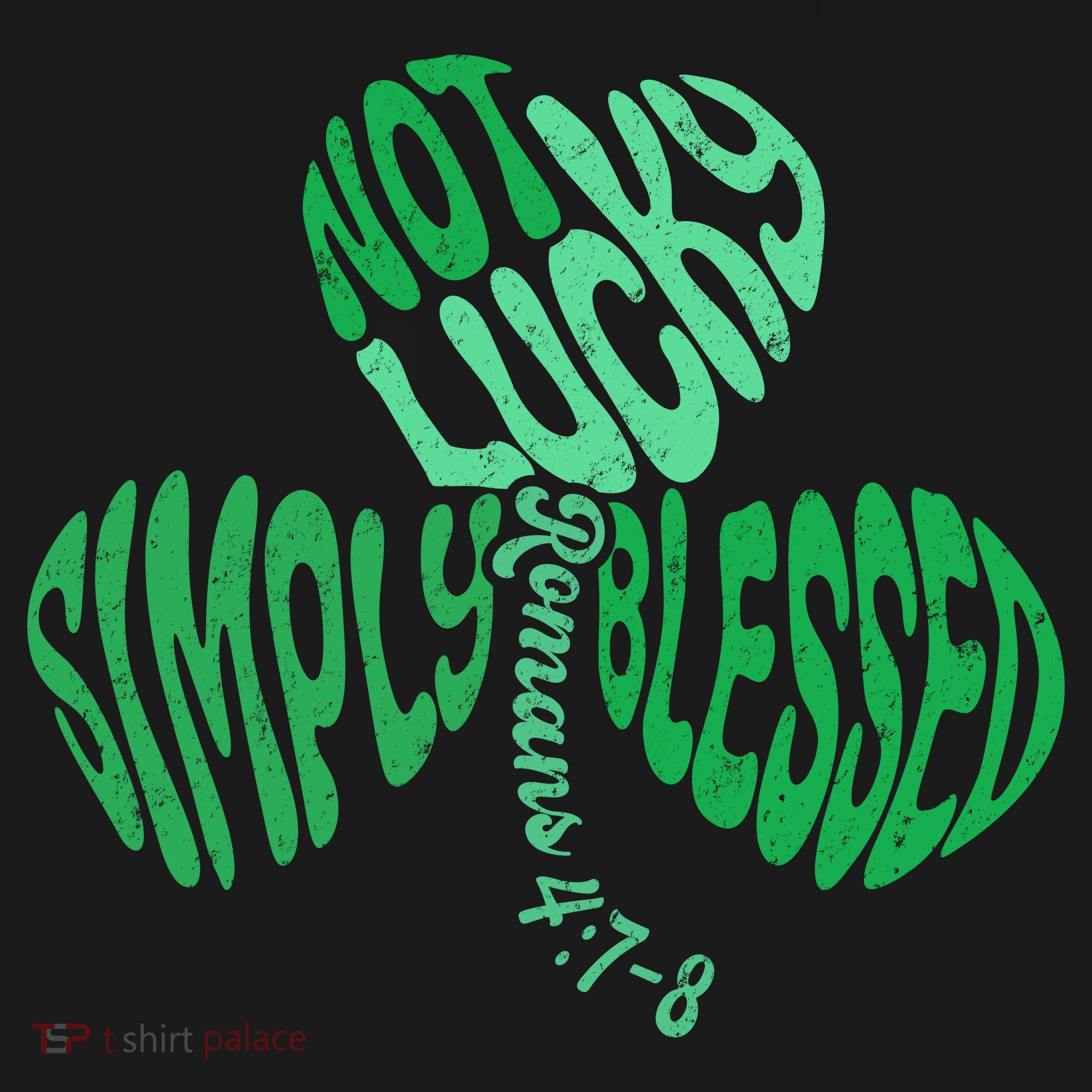 St Patrick's Clover Day Not Lucky Simply Blessed Romans 4:7-8 Bucket Hat