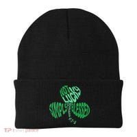 St Patrick's Clover Day Not Lucky Simply Blessed Romans 4:7-8 Beanie thumb 0