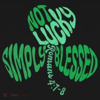 St Patrick's Clover Day Not Lucky Simply Blessed Romans 4:7-8 Women's Hoodie thumb 2