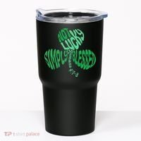 St Patrick's Clover Day Not Lucky Simply Blessed Romans 4:7-8 Tumbler thumb 0