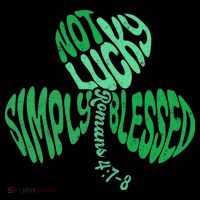 St Patrick's Clover Day Not Lucky Simply Blessed Romans 4:7-8 Ornament thumb 1