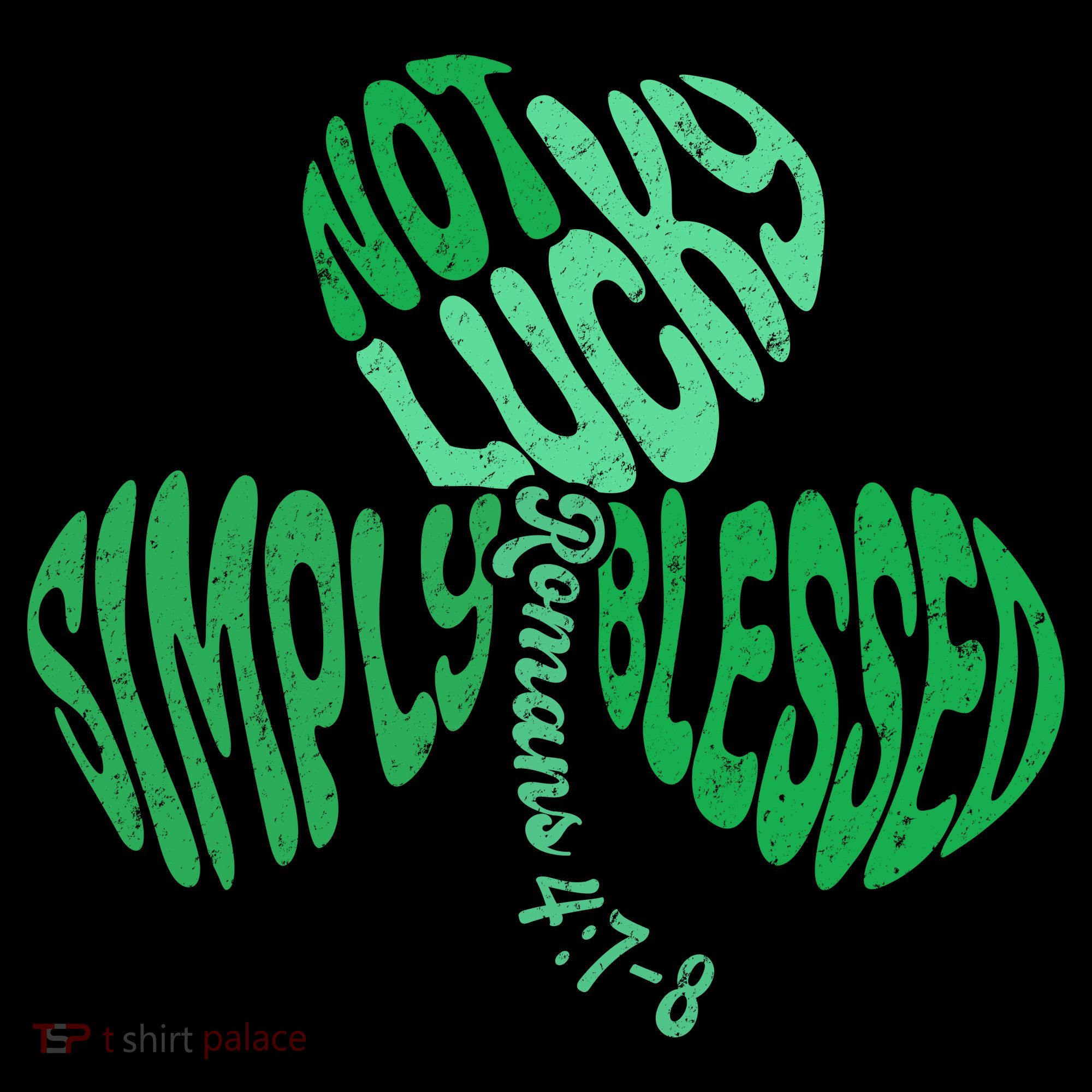 St Patrick's Clover Day Not Lucky Simply Blessed Romans 4:7-8 Ornament