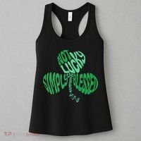St Patrick's Clover Day Not Lucky Simply Blessed Romans 4:7-8 Women's Tank Top thumb 3