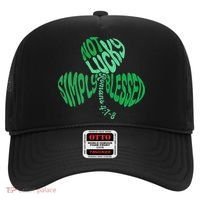 St Patrick's Clover Day Not Lucky Simply Blessed Romans 4:7-8 Hat thumb 0
