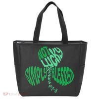 St Patrick's Clover Day Not Lucky Simply Blessed Romans 4:7-8 Tote Bag thumb 0