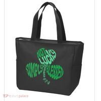 St Patrick's Clover Day Not Lucky Simply Blessed Romans 4:7-8 Tote Bag thumb 3