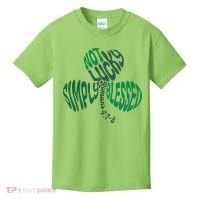 St Patrick's Clover Day Not Lucky Simply Blessed Romans 4:7-8 Kids T-Shirt thumb 0