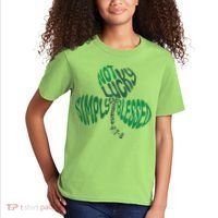 St Patrick's Clover Day Not Lucky Simply Blessed Romans 4:7-8 Kids T-Shirt thumb 2