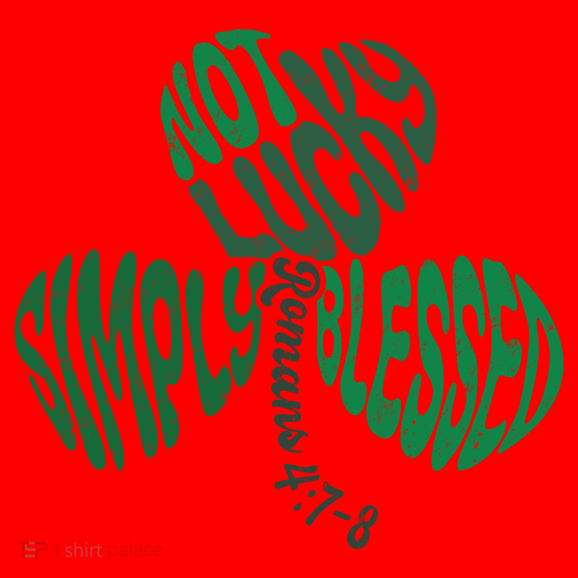 St Patrick's Clover Day Not Lucky Simply Blessed Romans 4:7-8 Santa Hat