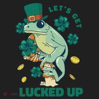St Patricks Day Let's Get Lucked Up Frog Women's Sweatshirt thumb 2