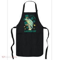 St Patricks Day Let's Get Lucked Up Frog Apron thumb 0