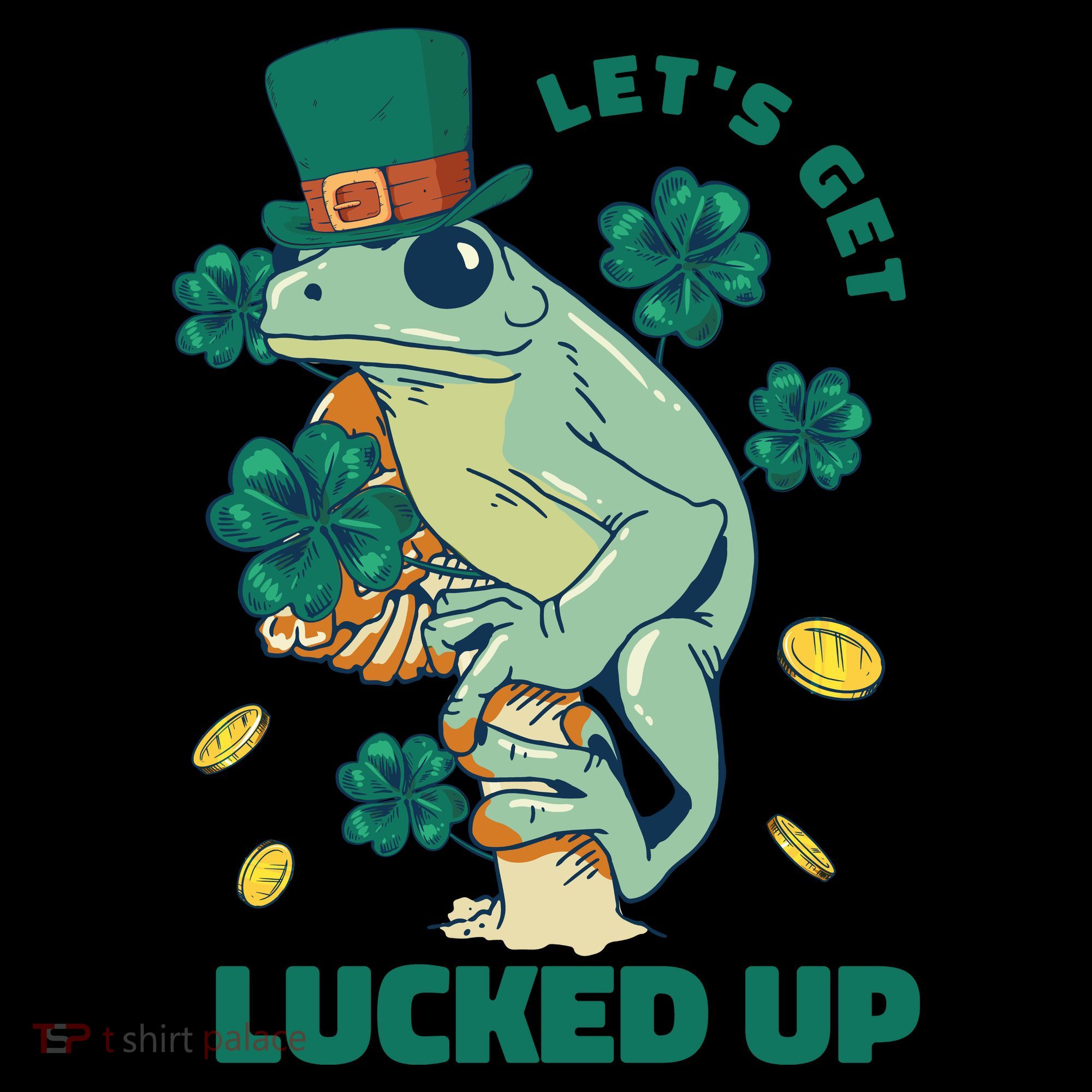 St Patricks Day Let's Get Lucked Up Frog Coffee Mug