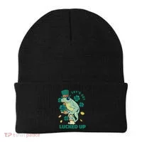 St Patricks Day Let's Get Lucked Up Frog Beanie thumb 0