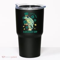 St Patricks Day Let's Get Lucked Up Frog Tumbler thumb 0