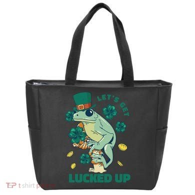 St Patricks Day Let's Get Lucked Up Frog Tote Bag