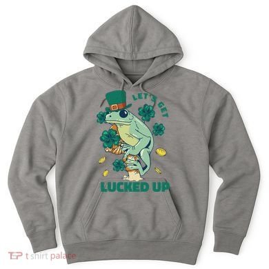 St Patricks Day Let's Get Lucked Up Frog Hoodie