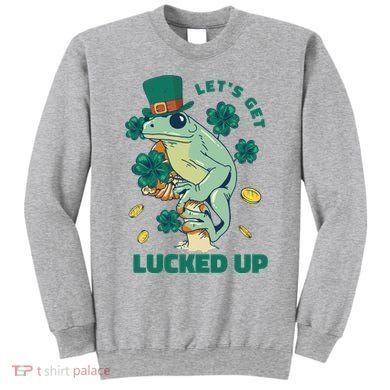 St Patricks Day Let's Get Lucked Up Frog Sweatshirt