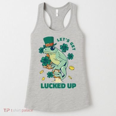 St Patricks Day Let's Get Lucked Up Frog Women's Tank Top