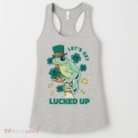 St Patricks Day Let's Get Lucked Up Frog Women's Tank Top thumb 0