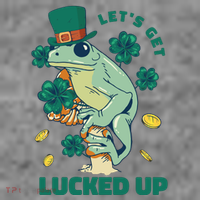 St Patricks Day Let's Get Lucked Up Frog Baby Bodysuit thumb 2