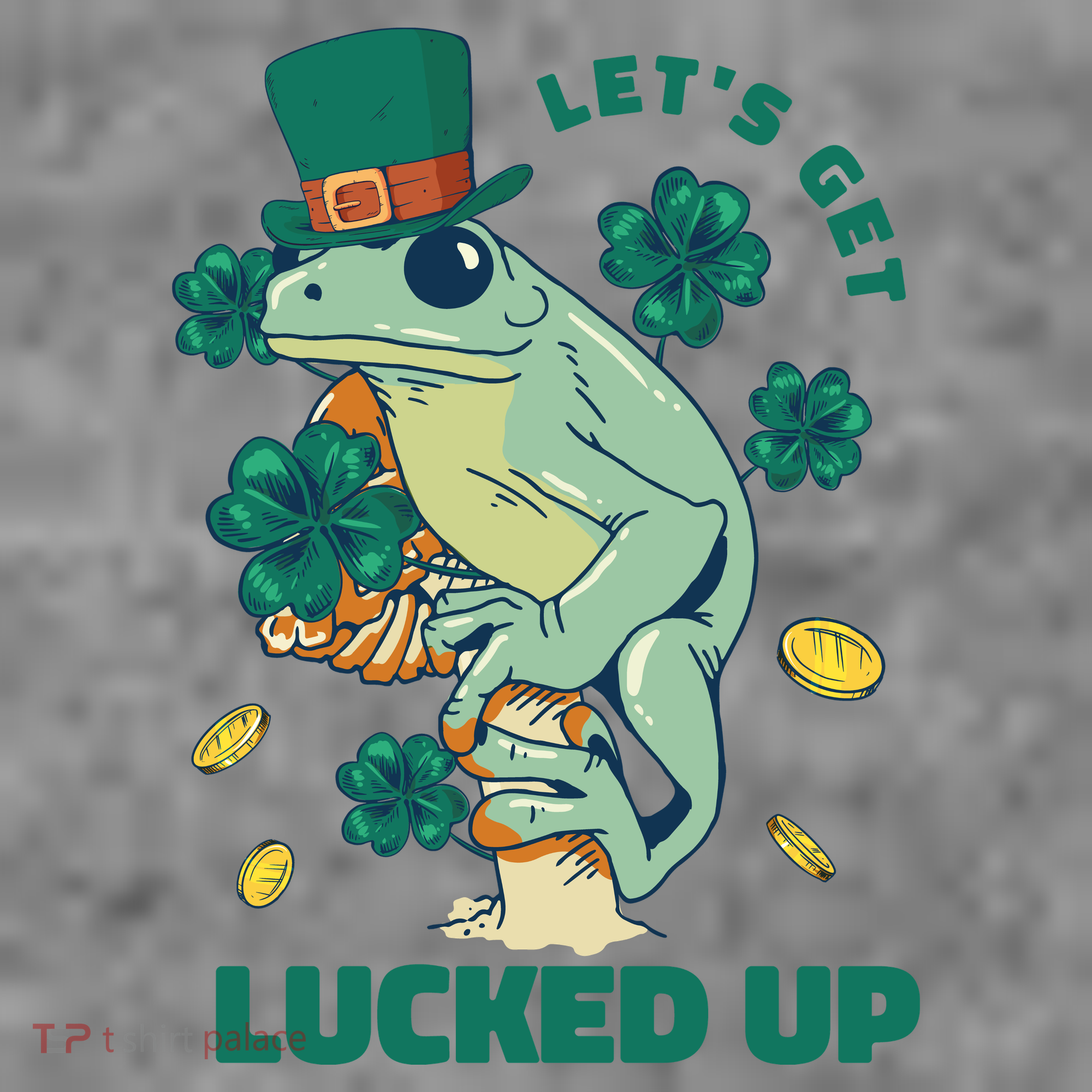St Patricks Day Let's Get Lucked Up Frog Toddler Hoodie