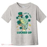 St Patricks Day Let's Get Lucked Up Frog Toddler T-Shirt thumb 0