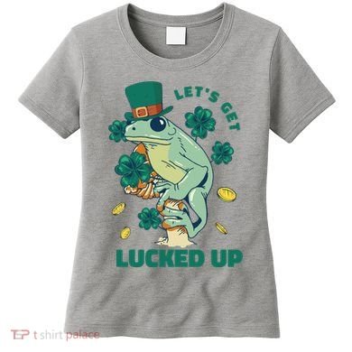 St Patricks Day Let's Get Lucked Up Frog Women's T-Shirt