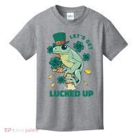 St Patricks Day Let's Get Lucked Up Frog Kids T-Shirt thumb 0