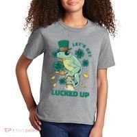 St Patricks Day Let's Get Lucked Up Frog Kids T-Shirt thumb 2