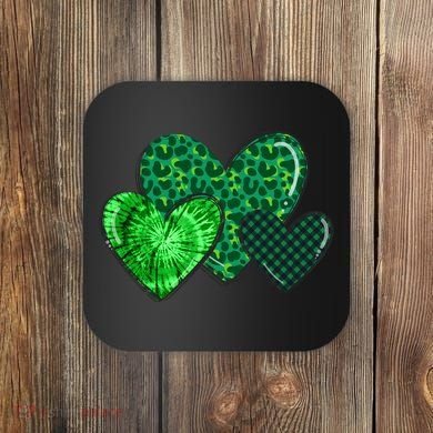 St Patricks Day Festive Heart Coaster