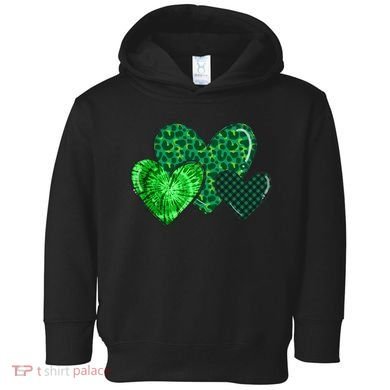St Patricks Day Festive Heart Toddler Hoodie