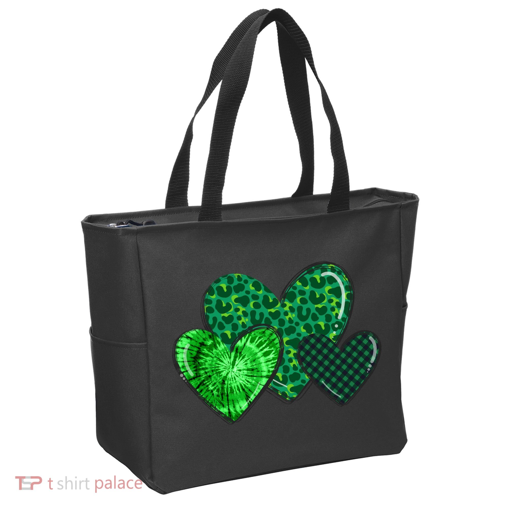St Patricks Day Festive Heart Tote Bag