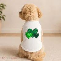 St Patricks Day Festive Heart Doggie Tank thumb 2