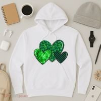 St Patricks Day Festive Heart Hoodie thumb 3