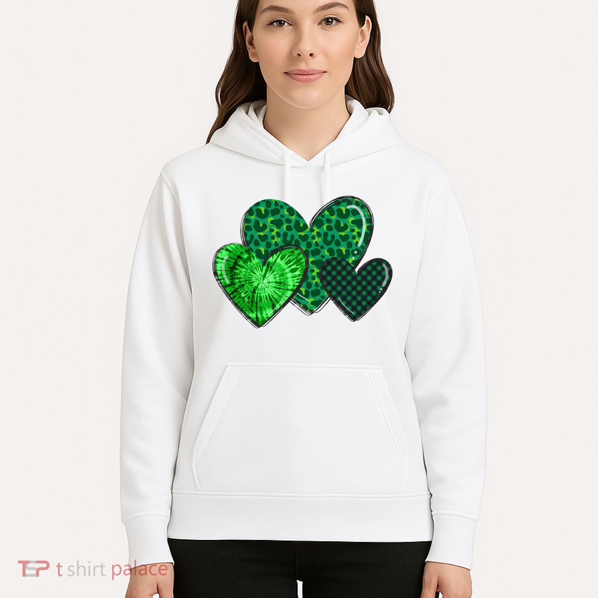 St Patricks Day Festive Heart Hoodie