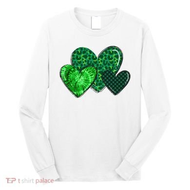 St Patricks Day Festive Heart Long Sleeve Shirt