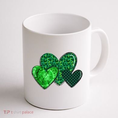 St Patricks Day Festive Heart Coffee Mug back