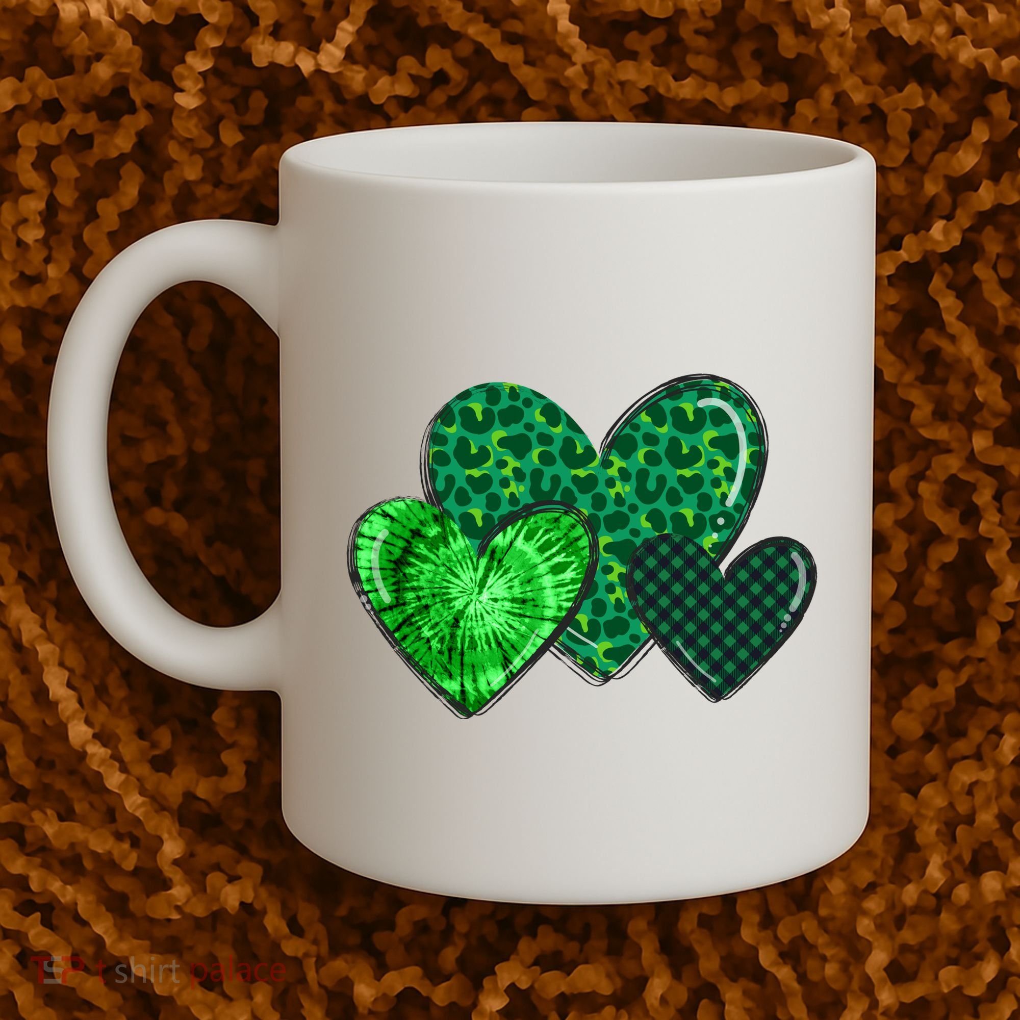 St Patricks Day Festive Heart Coffee Mug