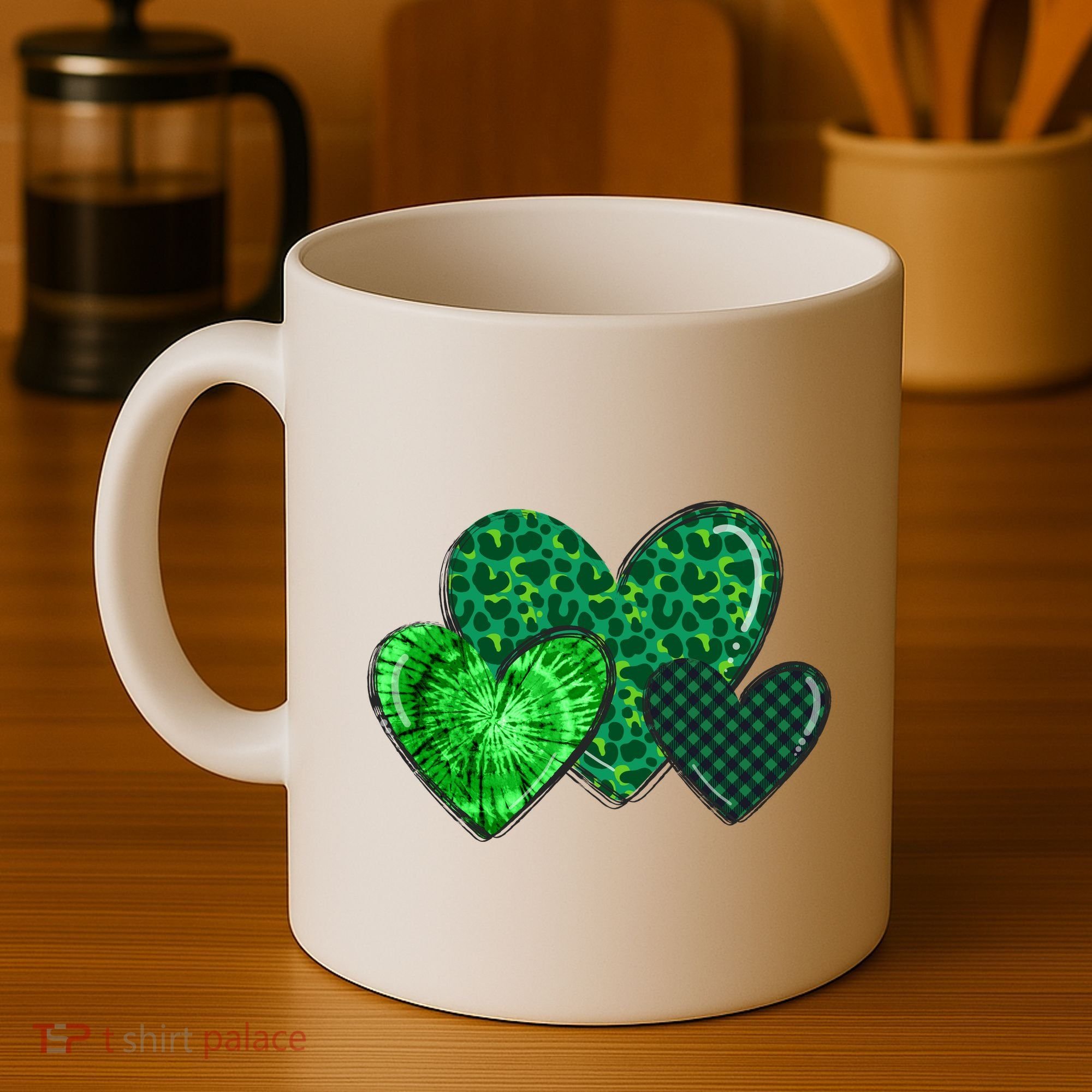 St Patricks Day Festive Heart Coffee Mug